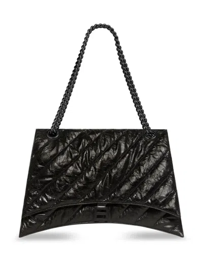 Balenciaga Crush Large Handbag In Black