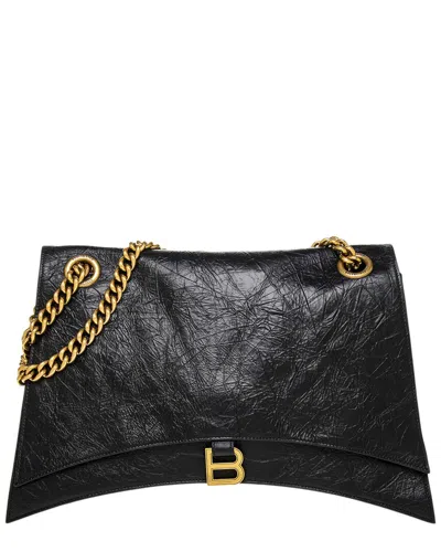 Balenciaga Crush Large Chain Bag In 1000 Black