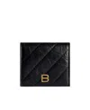 Balenciaga Crush Logo-plaque Card Holder In Black