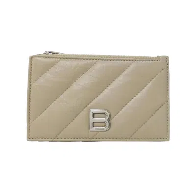 Pre-owned Balenciaga Crush Long Cardholder 'taupe' | Tan | Women's Size Onesize In Brown