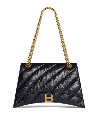 Balenciaga Crush M Bag In Black