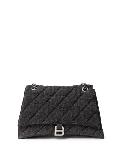 Balenciaga Crush Medium Bag In Denim