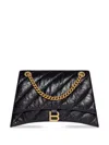 Balenciaga Crush Medium Quilted With Chain Bags In Black
