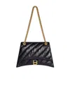 Balenciaga Hourglass S Quilted Shoulder Bag In Black