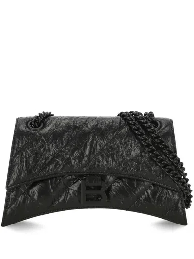 Balenciaga Crush S Bag In Black