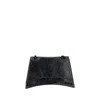 Balenciaga Patent Leather Shoulder Bag With Frontal Monogram