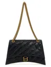 Balenciaga Crush Shoulder Bag In Black