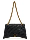 Balenciaga Crush Shoulder Bag In Black