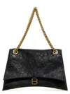 Balenciaga Crush Large Crinkled Leather Chain Shoulder Bag