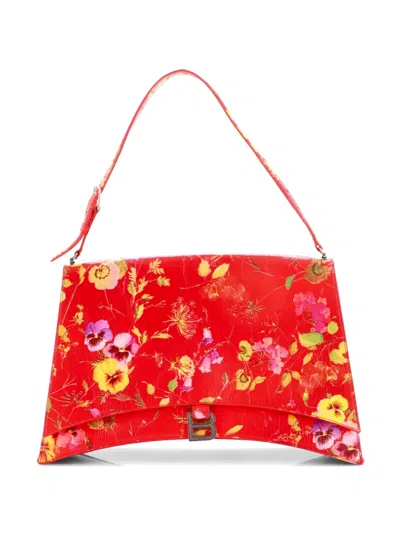 Pre-owned Balenciaga Crush Sling Printed Leather Large Shoulder Bag In Multi