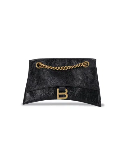 Balenciaga Crush Small Bag In Black
