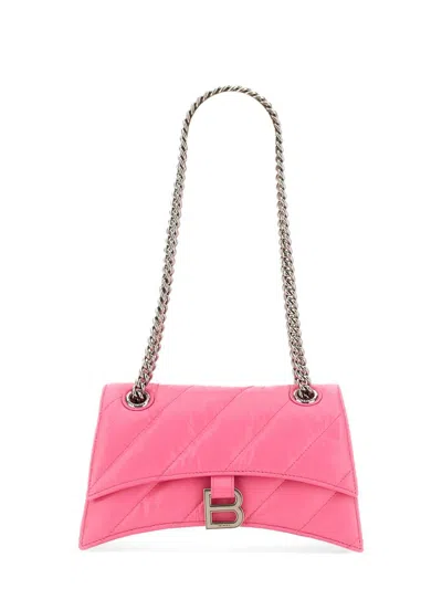 Balenciaga Small Crush Quilted Shoulder Bag In Pink