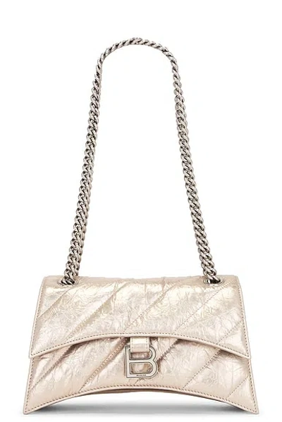 Balenciaga Crush Small Chain Bag In Stone Beige