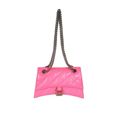 Balenciaga Crush Small Chain Bag Women In Pink