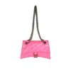 Balenciaga Small Crush Quilted Chain Shoulder Bag In Pink