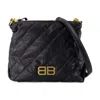 Balenciaga Crush Small Shoulder Bag In Black