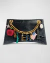 Balenciaga Crush Small Souvenirs Chain Shoulder Bag In 1000 Black