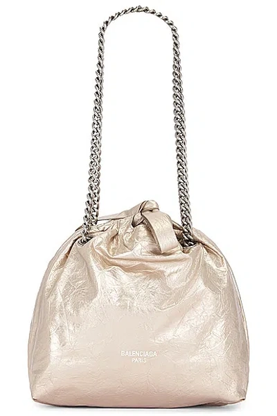 Balenciaga Crush Small Tote Bag In Gold