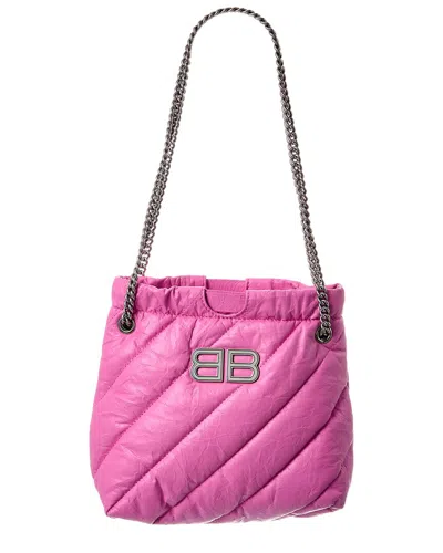 Balenciaga Crush Xs Quilted Leather Chain Bag In Pink