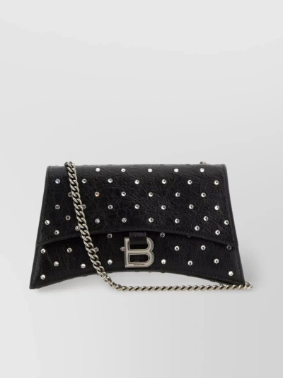 Balenciaga Crush Xs Shoulder Bag With Chain Strap In Black