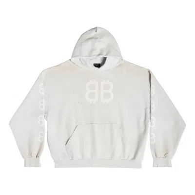 Balenciaga Crypto Hoodie Medium Fit 'off White'