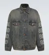 BALENCIAGA CRYPTO PRINTED DENIM JACKET