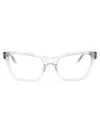 Balenciaga Crystal-crystal-transparent Recycled Acetate Glasses In Gray