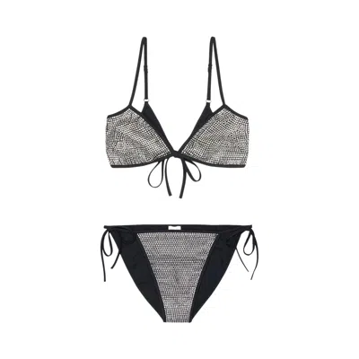 Pre-owned Balenciaga Crystal Embellished Bikini Set 'black' | Women's Size L