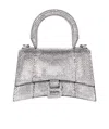 Balenciaga Hourglass Xs Strassed Top-handle Bag In White