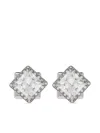 Balenciaga Crystal-embellished Stud Earrings In Silver