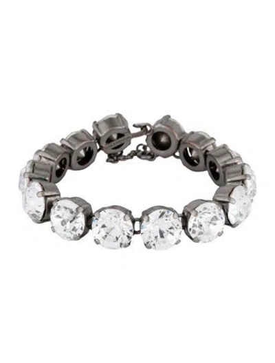 Pre-owned Balenciaga Crystal Gala Link Bracelet, 7.25" In Multicolor