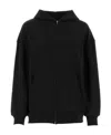 Balenciaga Washed Black Flipped Uni Regular Fit Zip Hoodie In Black