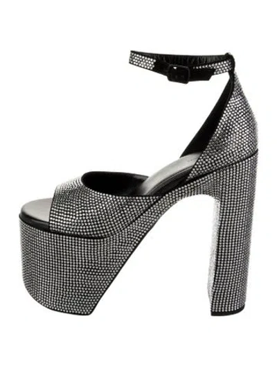Pre-owned Balenciaga Crystal Patterned D'orsay Pumps W/ Tags In Silver