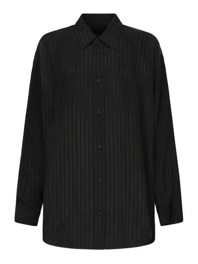Balenciaga Cupro Shirt In Black