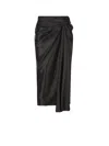 Balenciaga Cupro Skirt With Draperies In Multi