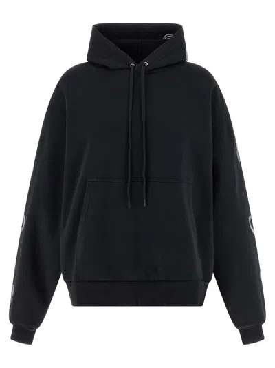 Balenciaga Cursive Hoodie In Black