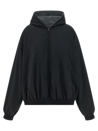 Balenciaga Cursive Reversible Jacket In Black