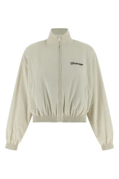 Balenciaga 'cursive' Reversible Jacket In Brown