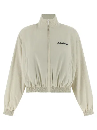 Balenciaga Cursive Reversible Jacket In White