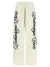 Balenciaga Cursive-embroidered Polyamide Joggers In White