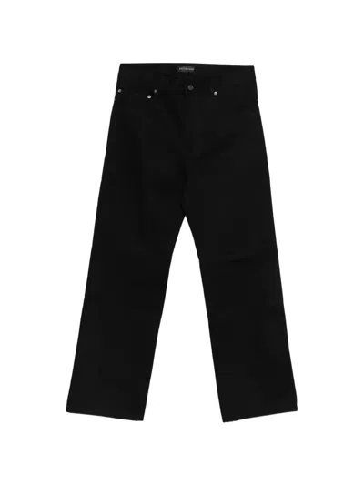 Balenciaga Curved Knee Mini Pants For Men In Black