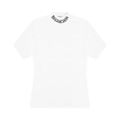 Pre-owned Balenciaga Curved T-shirt 'white/black' | Women's Size S