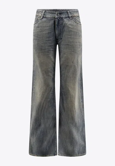 Balenciaga Women Curved-waisted Jeans In Multi