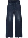 Balenciaga Women Blue Five-pocket Jeans With Curved Waist And Faded Effect In Cotton Woman In Black