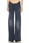 Balenciaga Women Blue Five-pocket Jeans With Curved Waist And Faded Effect In Cotton Woman In Blue