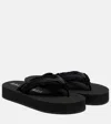 Balenciaga Fringed Strap Logo Embroidered Sandals For Women In Black