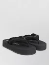 Balenciaga Fringed Strap Logo Embroidered Sandals For Women In Black