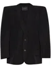 Balenciaga Cut Away Boxy Blazer In Black