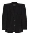 Balenciaga Cut Away Boxy Blazer In Black