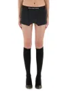 Balenciaga "cut Off" Boxer Style Skirt In Black